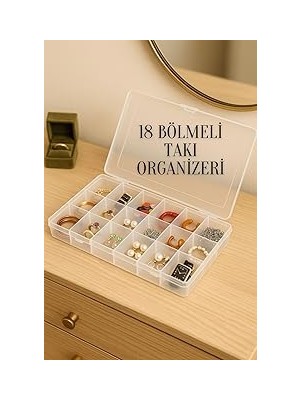 Nacario Bölmeli Kapaklı Takı Kolye Boncuk Ilaç Küpe Yüzük Kutusu Düzenleyici Organizer, Beyaz