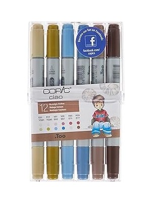 Nacario Copic Ciao 12 Li Set Nostalgie Colors