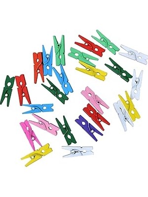 Nacario X-Perk Mini Resim Fotoğraf Mandalı Hobi Mandalı 50 Adet Set Çokrenkli Resim Mandal Renkli Hobi Mand