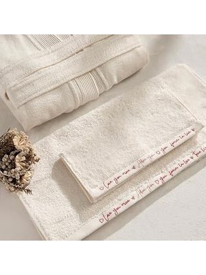 Nacario Poema Bambu El Havlusu 30X50 cm Ekru