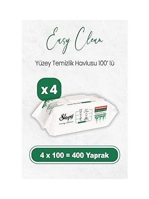 Nacario Sleepy Easy Clean Yüzey Temizlik Havlusu 100 x 4 Adet (400 Yaprak)