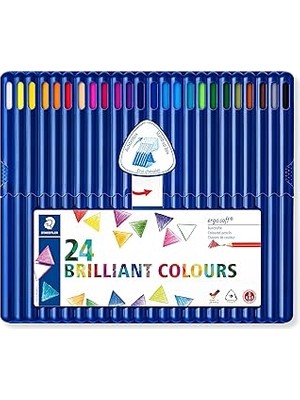 Nacario Staedtler 157 SB24 13 Ergosoft Üçgen Kuru Boya 24'lü