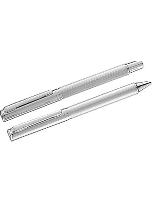 Nacario Steelpen Serisi 5082 Krom Dolma Kalem+Tükenmez Kalem