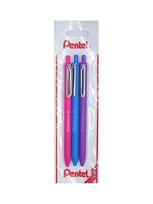 Nacario Pentel 0.7 mm Bazlı Mekanizmalı Roller Kalem - Izee Pem-Mav-Mor