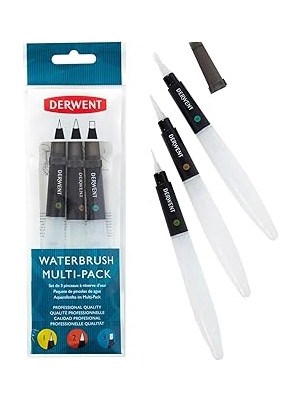 Nacario Derwent Su Hazneli Fırça Seti No: 1 - 2 - 3