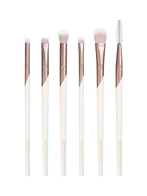 Nacario Ecotools Luxe Zarif Göz Makyajı Fırça Seti, Göz Farı, Eyeliner Kaş Makyajı Için, Profesyonel Göz