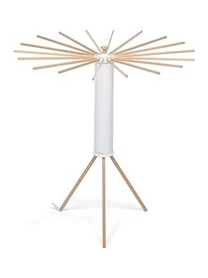 Nacario Foppapedretti Ahtapot Myhome Çamaşır Askısı, Alüminyum/pvc/ahşap Kayın, Beyaz, 112 x 112 x 121 Cm,