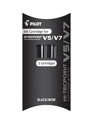 Nacario Pilot V7 Kartuşlu Yedek 3'lü,siyah