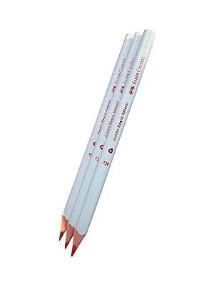 Nacario Faber-Castell Üçgen Başlık Kalemi, Kırmızı, 3'lü Set