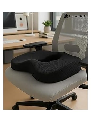 Nacario Ortopedik Visco Oturma Minderi – Ergonomik Oturma Simidi | Siyah