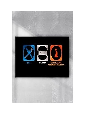 Nacario Postermanya (PSTER6843) Eat - Sleep - Productivity Girişimcilik Poster (40X60CM)