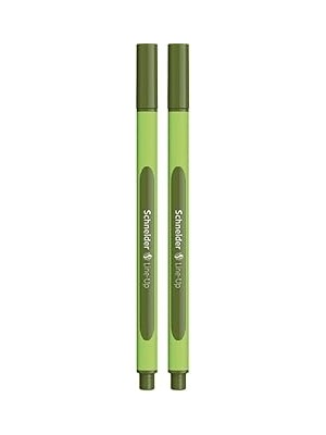Nacario Schneider Line-Up Fi̇ber Uçlu Kalem 0,4 mm Haki̇ Yeşi̇li̇ (2 Paketi)