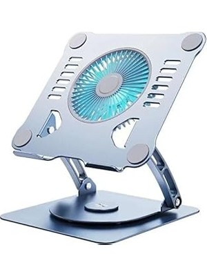 Nacario Daytona 804D 360 Derece Dönebilir Alüminyum Katlanabilir Laptop Macbook Standı (Koyu Gri)