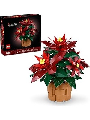 Nacario Icons Poinsettia Building Set - Yapay Çiçek Süslemeleri Masa Için Orta Parçalar, Yetişkinle
