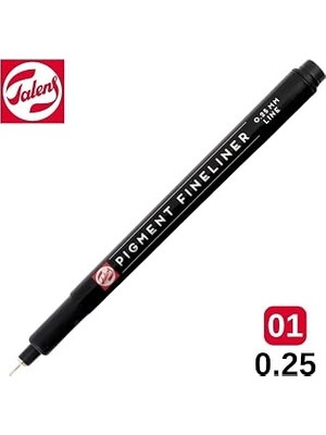 Nacario Talens Pigment Fineliner Teknik Çizim Kalemi, Siyah, 0.25MM