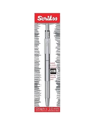 Nacario Scrikss Office Graphx Mekanik Kurşun Kalem Saten Gri 2 mm
