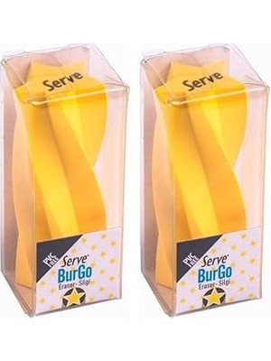 Nacario Serve Burgo Silgi Model 5 Fosforlu Sari Tekli Pet 2li Paket