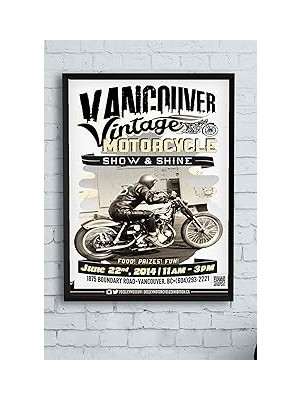 Nacario Postermanya (PSTER13845) Motorbike Motorsiklet Çerçeveli Tablo (40X50CM)