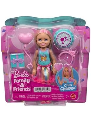 Nacario Sarı Saçlarında Pembe Meçler Olan Doğum Günü Temasına Uygun Renkli Bir Elbise Giyen 15 cm