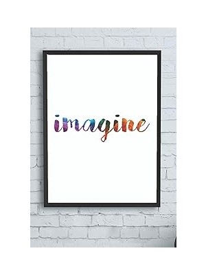 Nacario Postermanya (PSTER12413) Imagine Motivasyon Çerçeveli Tablo2 (21X30CM)