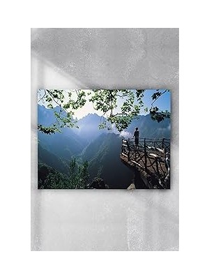 Nacario Postermanya (PSTER4013) Yeşil Dağ Manzara Poster (80X115CM)