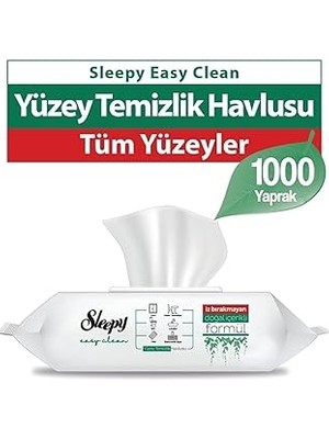 Nacario Sleepy Easy Clean Yüzey Temizlik Havlusu 100 x 10