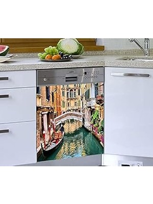 Nacario Bulaşık Makinesi Sticker Kaplama Beyaz Eşya Kaplama Venedik