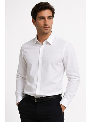 Modaplaza Erkek Uzun Kol Armürlü Slimfit Gömlek