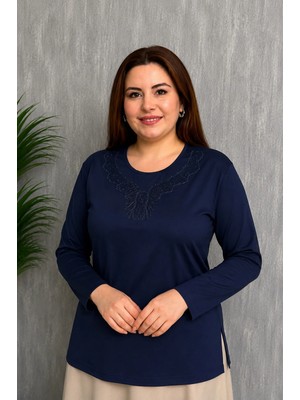 Modaplaza Kadın Taşlı Nakışlı Anne Bluz 007