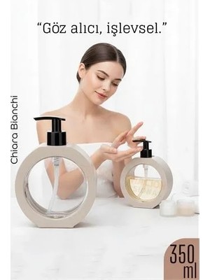Aslanoğlu Store Sıvı Sabunluk – Bej Renk, 350 Ml, Modern Tasarım 722349