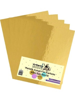 Mikasso Metalik Aynalı Fon Kartonu 50X70 5 Adet Artlantis Metalik Aynalı Fon Kartonu