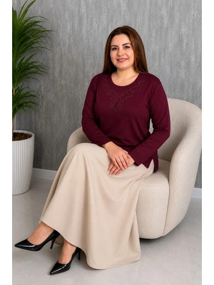 Modaplaza Kadın Taşlı Nakışlı Anne Bluz 007