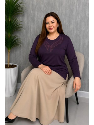 Modaplaza Kadın Taşlı Nakışlı Anne Bluz 007
