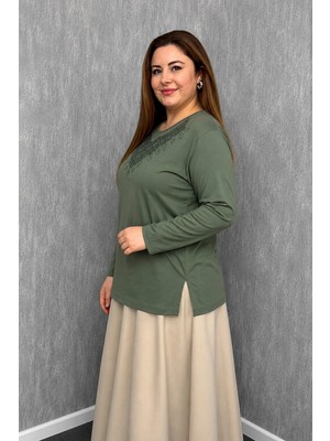 Modaplaza Kadın Taşlı Nakışlı Anne Bluz 008