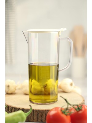 Aslanoğlu Store Akrilik Ölçekli Şeffaf 1 Lt Yağlık & Yağdanlık & Ölçü Kabı ( Cam Değildir )