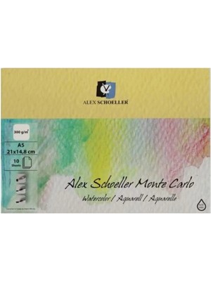 Mikasso A5 Monte Carlo 10 Yaprak 21X14,8CM Sulu Boya Resim Dft.