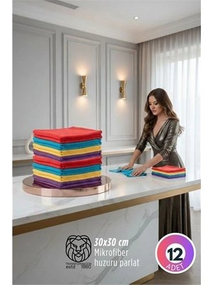 Renas Store 12'li Lüks Mikrofiber Bez Seti: Iz Bırakmayan Ultra Emici