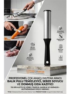 Renas Store Çok Amaçlı Mutfak Rendesi, Pratik Balık Pulu Ayıklayıcı, Sert Sebze Soyucu 723168