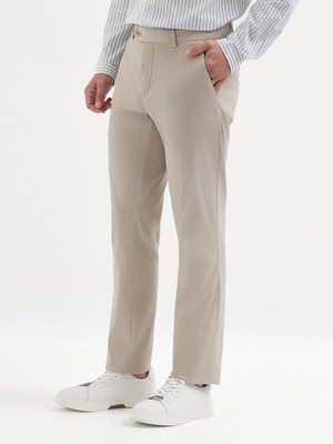 Karaca Bej Pamuklu 6 Drop Casual Pantolon