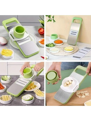 Renas Store 7 Farklı Bıçaklı Doğrayıcı Keskin Pratik Mutfak Rendesi Doğrayıcı (5528)