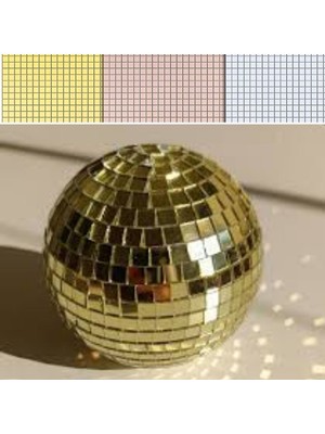 Renas Store Kare Gold Cam Mozaik Fayans Çıkartmaları El Işi Kare Cam Fayans Kendinden Yapışkanlı Aynalı Dekor P