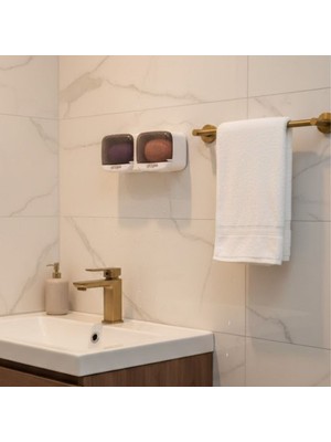Renas Store Duvara Monte Ikili Kapaklı Plastik Katı Sabunluk Organizer – Banyo &amp;amp; Mutfak Için Yapışkanlı