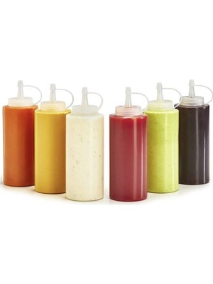 Renas Store Şeffaf Kapaklı Sızdırmaz Yağlık Sosluk Şişesi Plastik Yağdanlık 400 Ml. AP-9028 (5528)