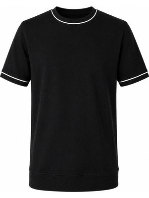 Trender 4035 O Yaka 36/1 Interlok Siyah Erkek T-Shirt 26YL71L58057
