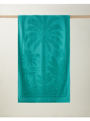 English Home Palmera Pamuk Plaj Havlusu 70X140 cm Yeşil
