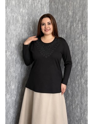 Modaplaza Kadın Taşlı Nakışlı Anne Bluz 008
