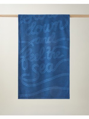 English Home Feel The Sea Pamuk Plaj Havlusu 70X140 cm Indigo