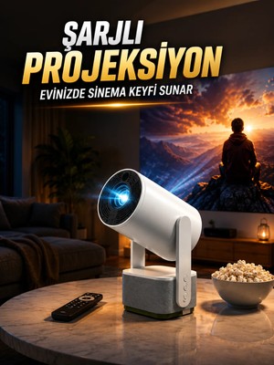 Masa Dostu Şarjlı Projeksiyon Evinizde Sinema Keyfi Sunar Tdms-07