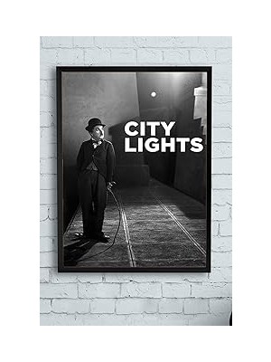 Nacario Postermanya (PSTER10579) City Lights-Şehir Işıkları Film Afişi Çerçeveli Tablo 2 (30 x 40CM)