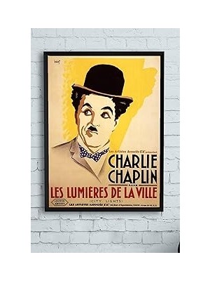 Nacario Postermanya (PSTER10582) City Lights-Şehir Işıkları Film Afişi Çerçeveli Tablo 3 (21X30CM)
